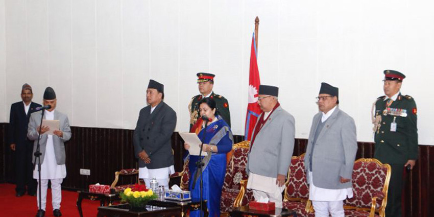 नेपालका २९ औँ प्रधानन्यायाधीश जबराले लिए राष्ट्रपति भण्डारीद्धारा सपथ