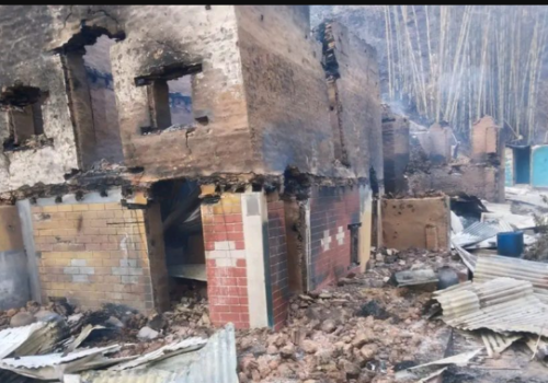 गुल्मीमा आगलागीबाट ३८ घरगोठ जलेर नष्ट