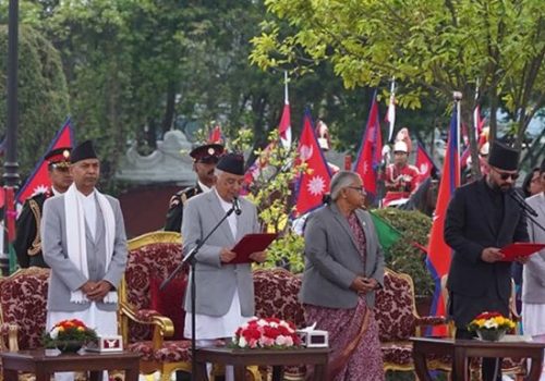 प्रधानमन्त्रीको शपथ ग्रहणमा सांस्कृतिक विविधता: मिथिला आर्टदेखि सिलाम साक्मा